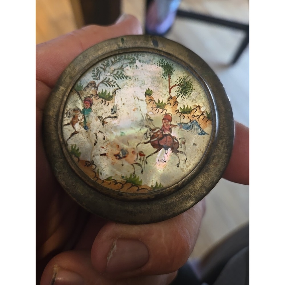 VERY COOL.VINTAGE SNUFF BOX VERY COOL WITH MIRROR - Picture 5 of 5